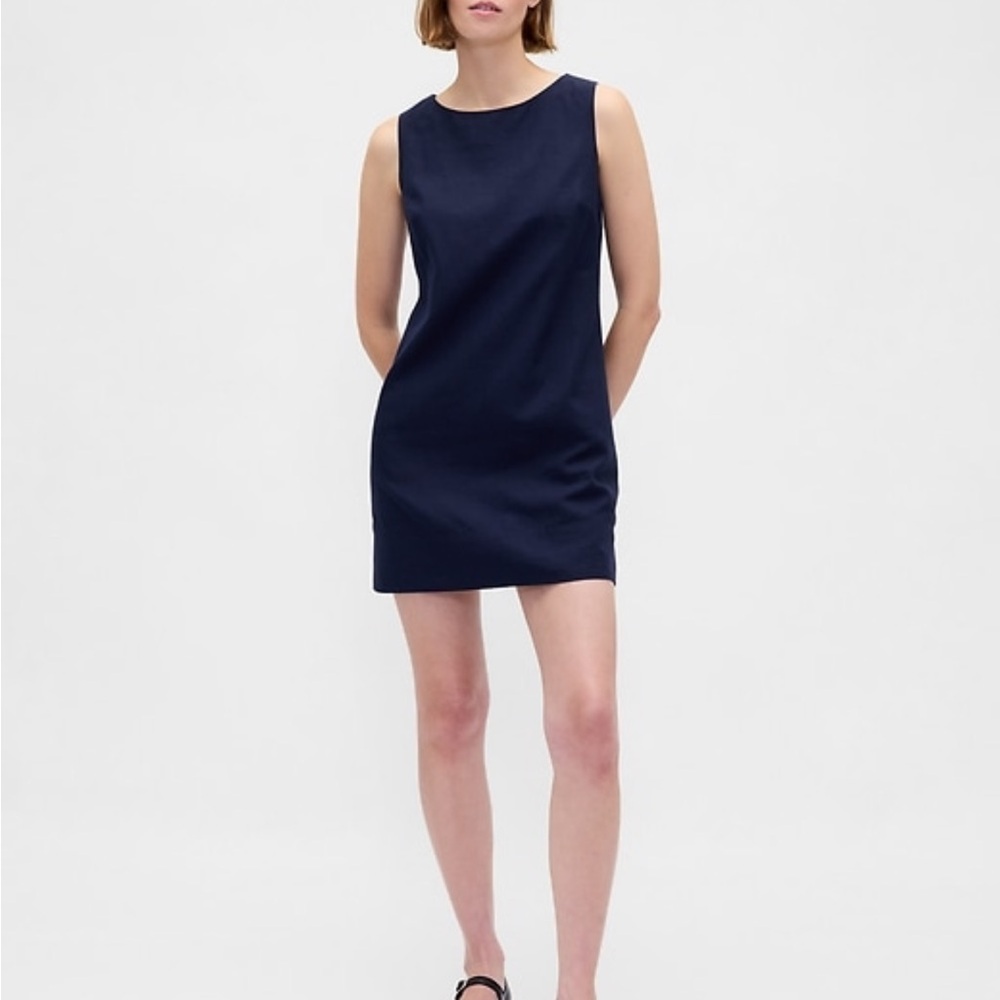GAP linen blend mini shift dress